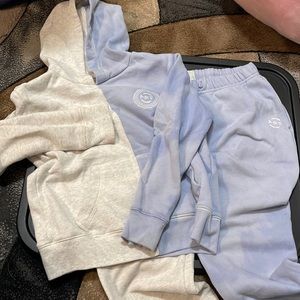 Faded wash colorblock sweatsuit